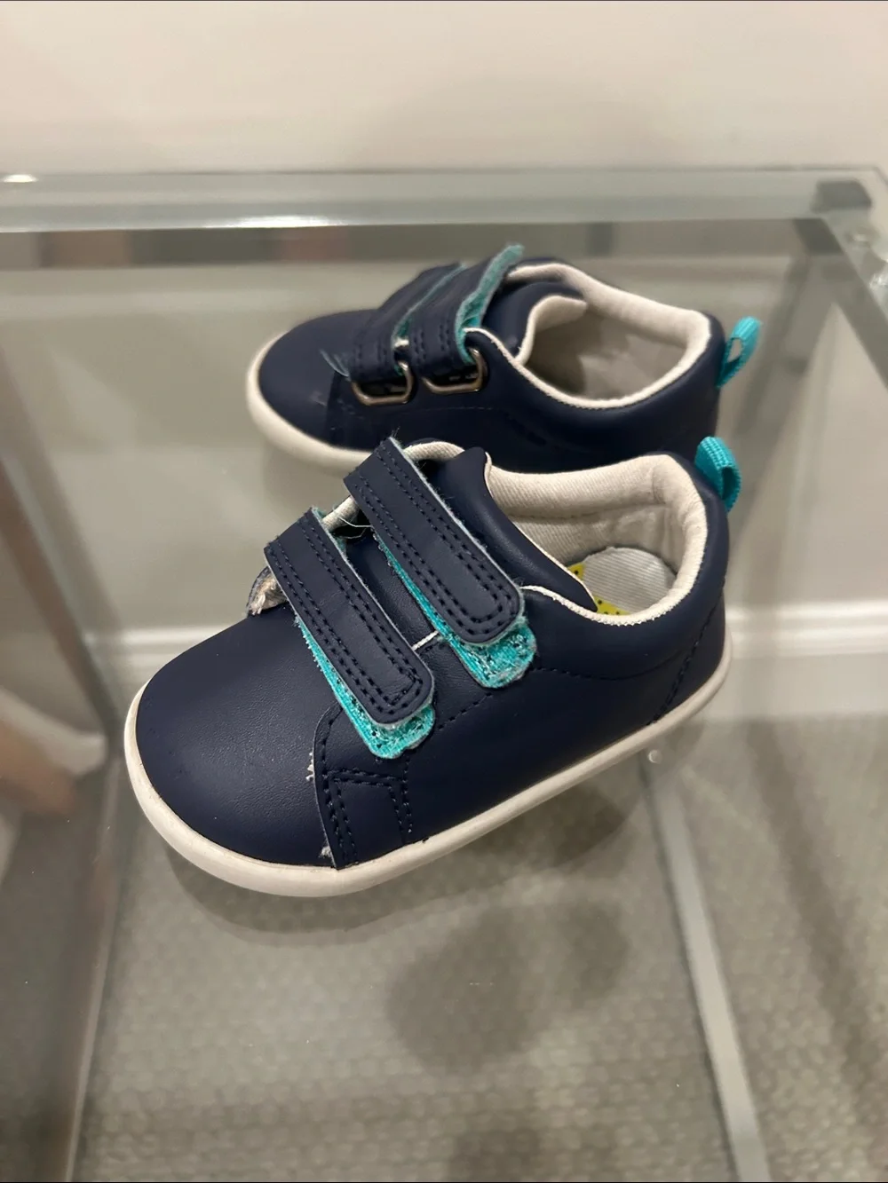 Ten Little Original Sneaker Toddler Navy Blue Velcro size 5.5